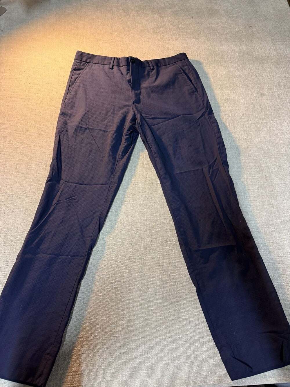 Armani Exchange Dress Pants Size 33 Navy Blue Chino Trousers